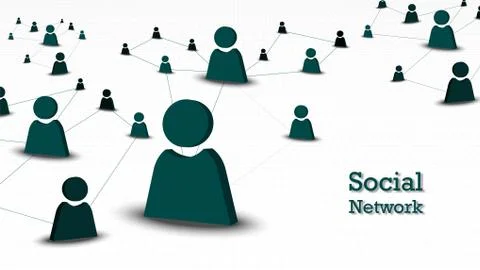 Social network connected Stock Illustration