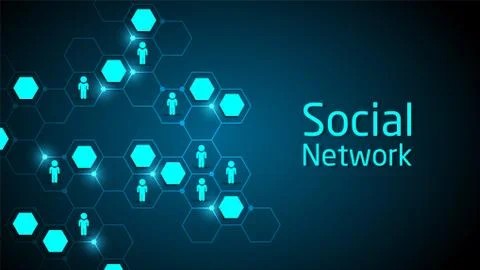 Social network connected Stock Illustration