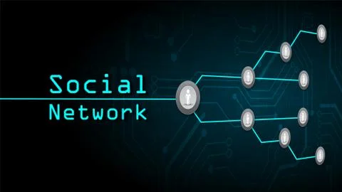 Social network connected Stock Illustration