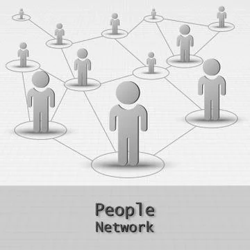 Social network connected Stock Illustration
