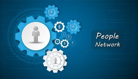 Social network connected 스톡 일러스트