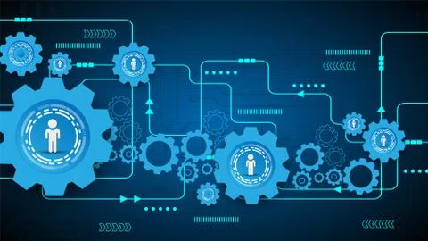 Social network connected Stock Illustration