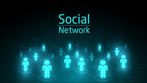 Social network connected Stock Illustration