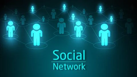 Social network connected Stock Illustration