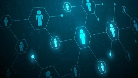 Social network connected Stock Illustration