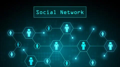 Social network connected Stock Illustration