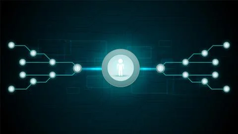 Social network connected Stock Illustration