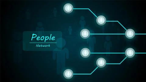 Social network connected Stock Illustration