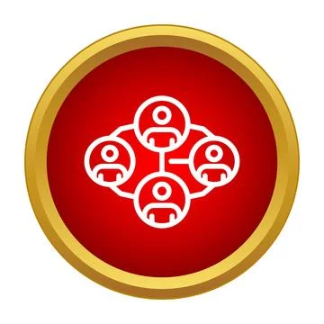 Social network connecting people in a collaborative team 스톡 일러스트