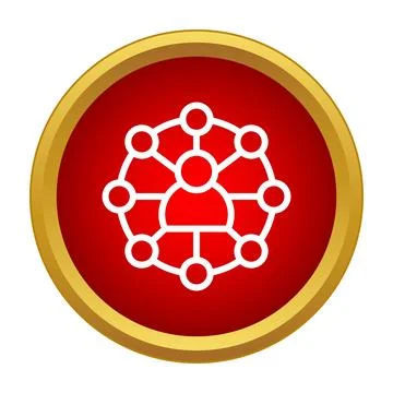 Social network connecting users and building community icon イラスト素材