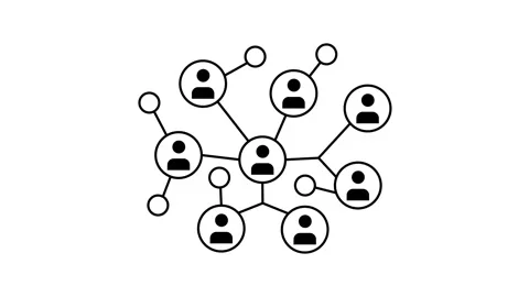Social network connection animation video Stock Footage 330524116
