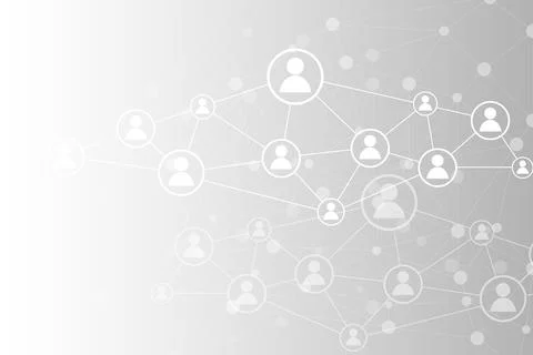 Social network connection concept Illustrazione stock