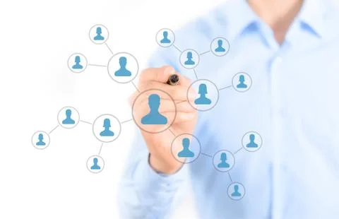 Social network connection concept Stock Photos