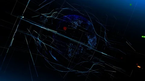 Social network connection. Connecting people on the internet, nodes transforming Stock Footage 79758732