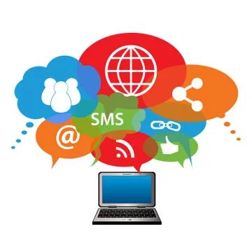 Social network connections Stock Illustration