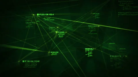 Social network connections. Technology background. Loopable. Green and red. Stock-Footage 56353227