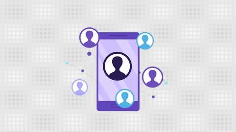 Social network, contacts. smartphone, Connected people. networking, social media Stock Footage 204715932
