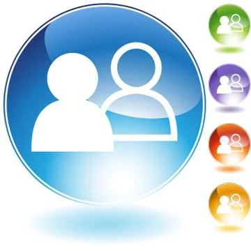 Social network crystal icon Stock Illustration
