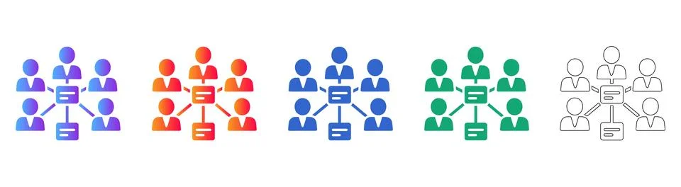Social Network &amp; Data Sharing Concept Illustration Stock Illustration