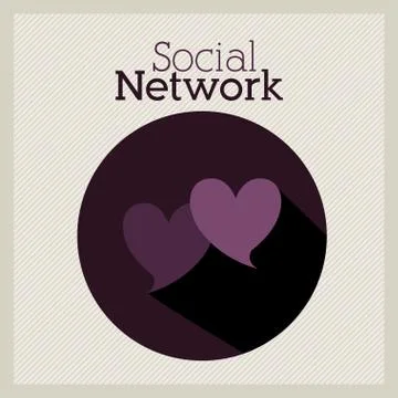 Social network design over beige background, vector illustration Stock Illustration