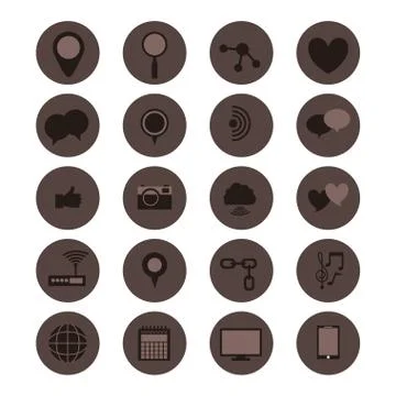 Social network design over white background, vector illustration 스톡 일러스트