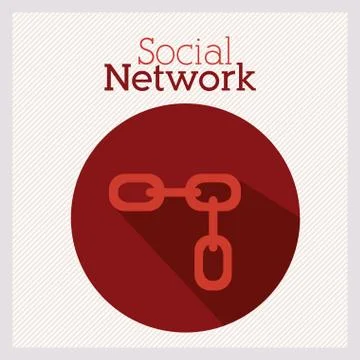 Social network design over white background, vector illustration Stock Illustration