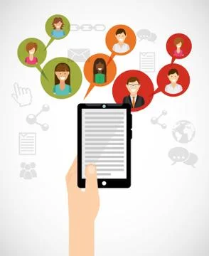 Social network design, vector illustration eps10 graphic Stock Illustration