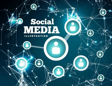 Social network with dot connected by lines Social network with dot connect... Stock Photos