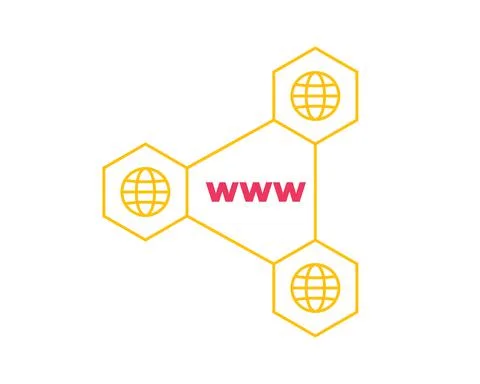 Social network. Flat globe icons on the circle. Vector illustration isolated  Stock Illustration