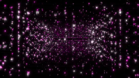 Social network as a flow of bright unrecognizable people portraits moving along Stock Footage 124691875