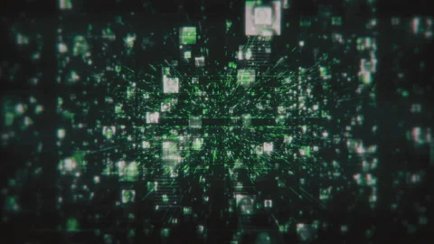 A social network with a flow of unrecognizable people portraits moving along Stock Footage 151590964