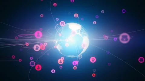 Social network Globalization Stock Footage 102612603