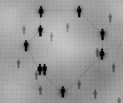 Social network gray background Stock Illustration