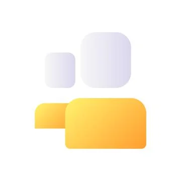 Social network group pixel perfect flat gradient color ui icon 스톡 일러스트