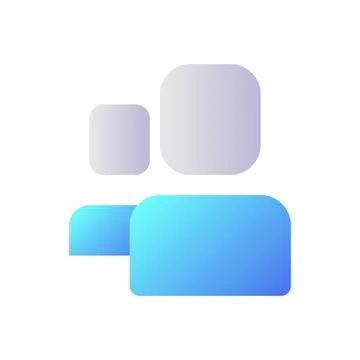 Social network group pixel perfect flat gradient two-color ui icon 스톡 일러스트