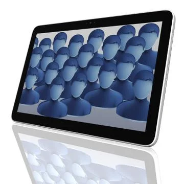 Social Network Group of Tablet Computers Stock Photos