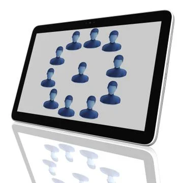 Social Network Group of Tablet Computers Stock Photos