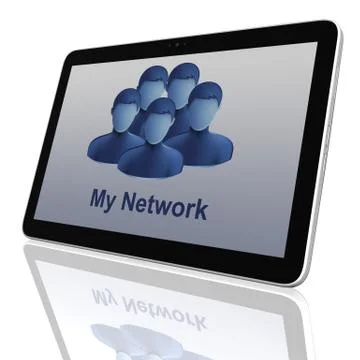 Social Network Group of Tablet Computers Stock Photos