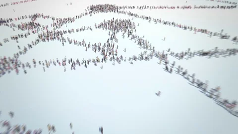 Social Network. Groups and connections between people. Видео 73061224