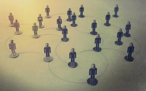 Social network human 3d on world map Иллюстрация