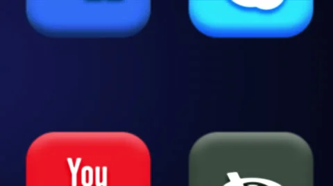 Social network icon (4k) Video stock 44716225