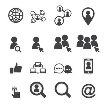 Social network icon Stock Illustration