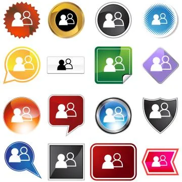 Social network icon set Stock Illustration