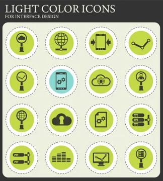 Social network icon set Stock Illustration