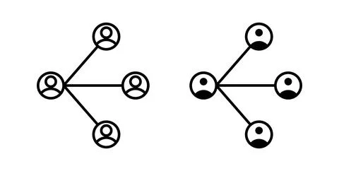 Social network icon symbol. Vector illustration pack in black color. Stock Illustration