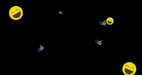 Social network icons explode like fireworks from the center, smile and  like Stock Footage 105921006