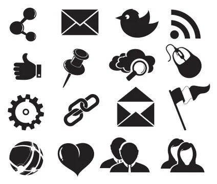 Social network icons Stock Illustration