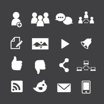 Social network icons Stock Illustration