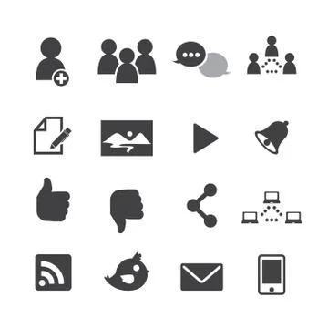 Social network icons Stock Illustration