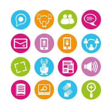 Social network icons Stock Illustration